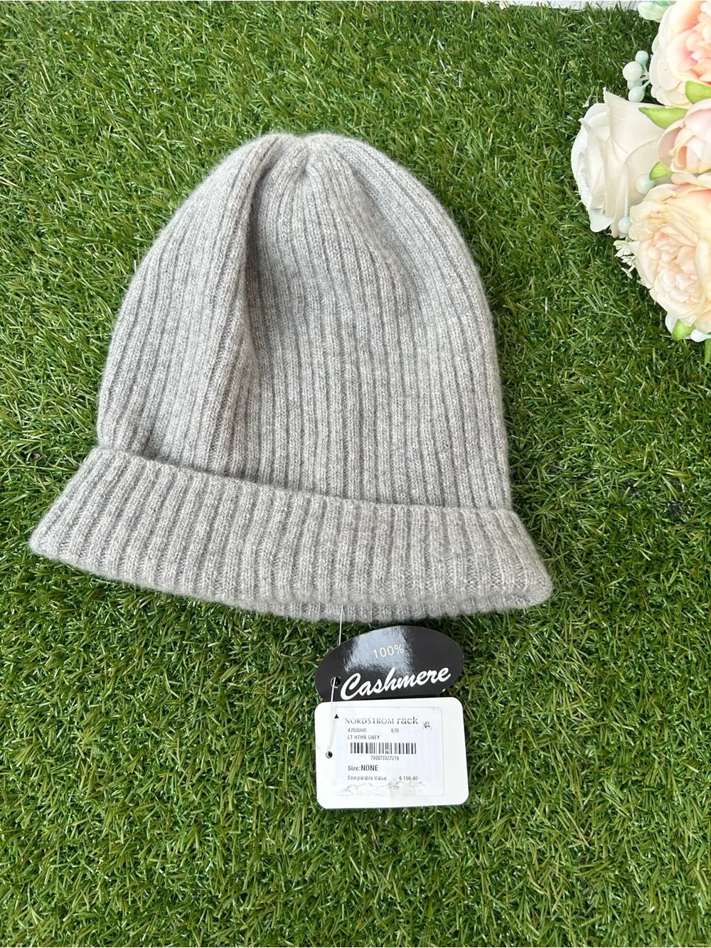 Portolano 100% Cashmere Hats for unisex /new in Light Grey $ 155